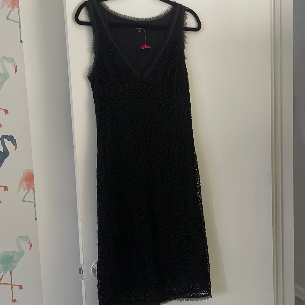 NEW TOCCA Lace & Silk Midi Dress